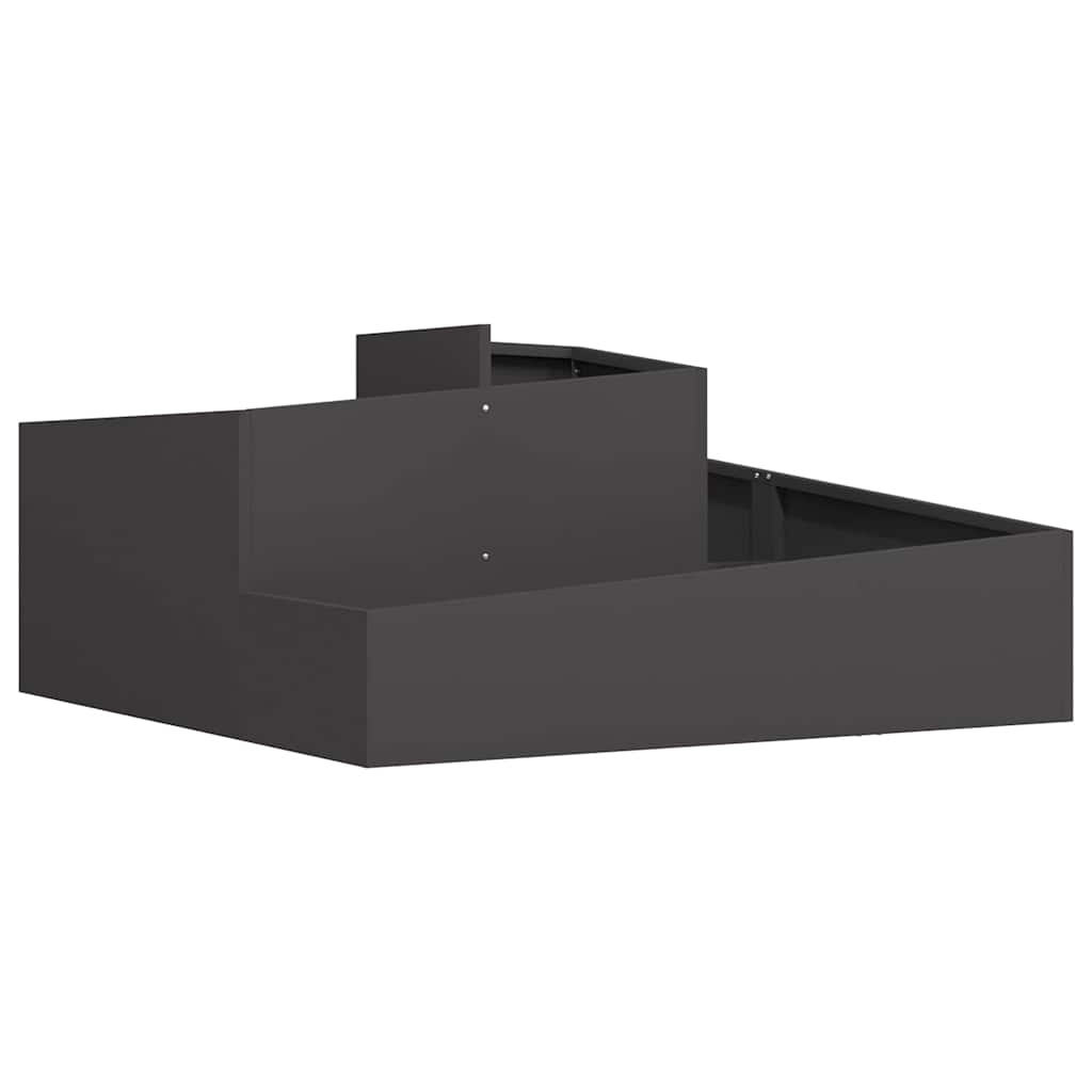 Tuin Bloempot Zwart 100 x 100 x 50 cm Koudgewalst staal