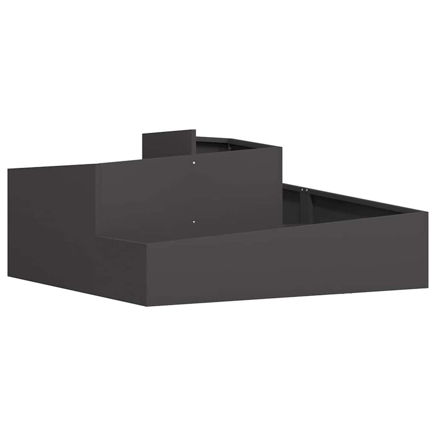 Tuin Bloempot Zwart 100 x 100 x 50 cm Koudgewalst staal