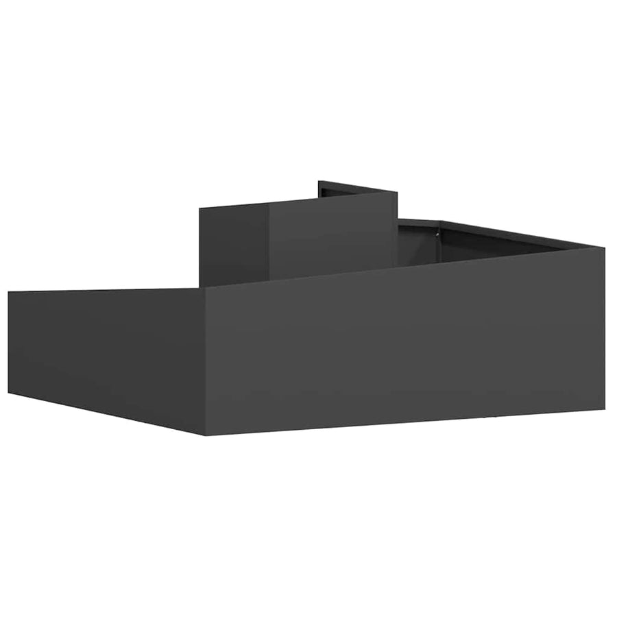 Tuin Bloempot Zwart 100 x 100 x 50 cm Koudgewalst staal