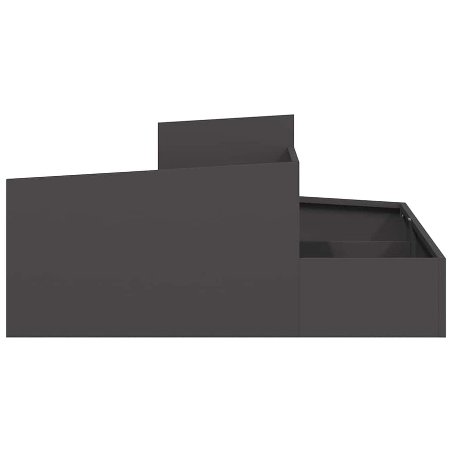 Tuin Bloempot Zwart 100 x 100 x 50 cm Koudgewalst staal