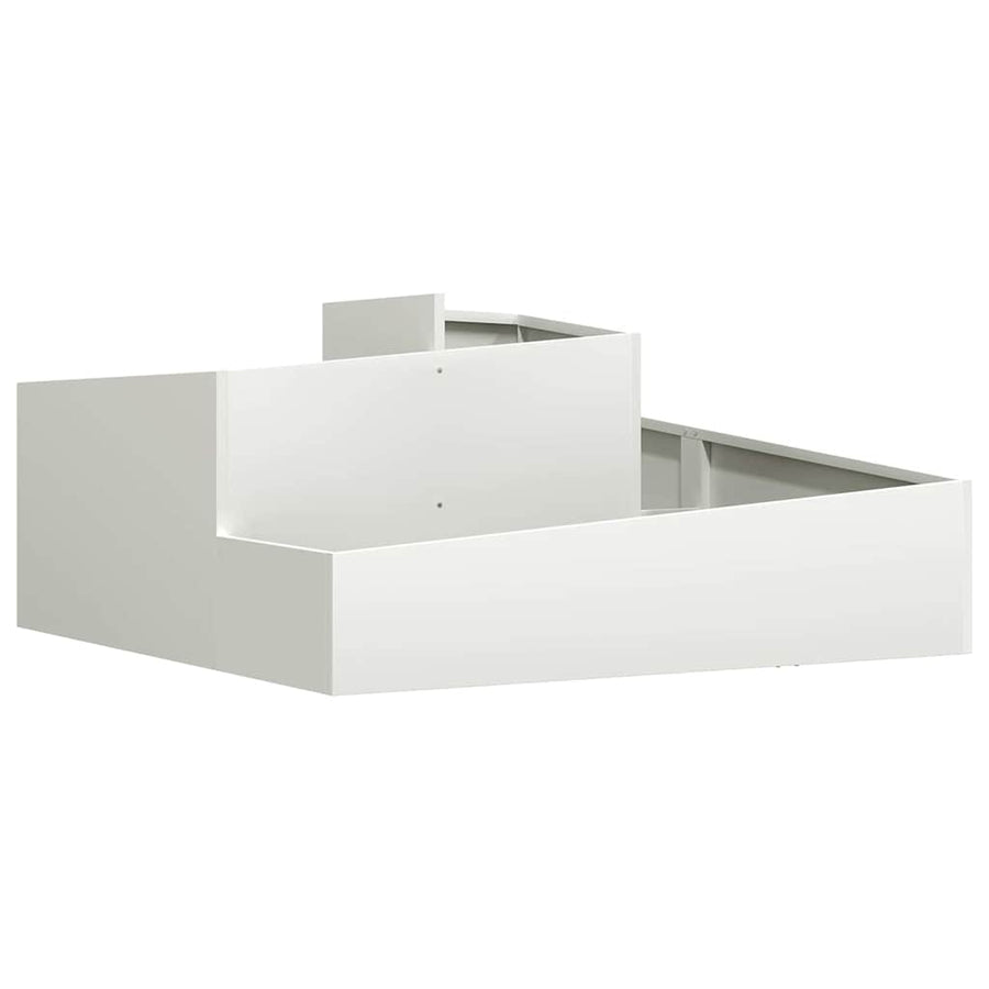Tuin Bloempot Wit 100 x 100 x 50 cm Koudgewalst staal
