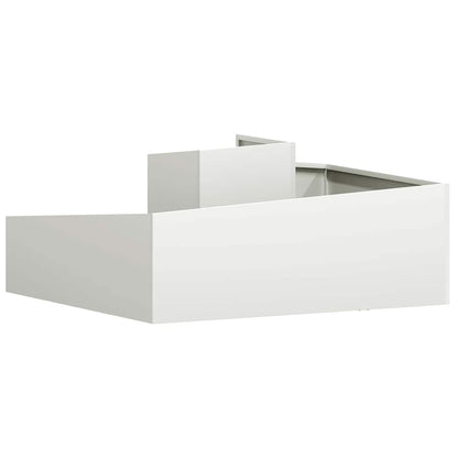 Tuin Bloempot Wit 100 x 100 x 50 cm Koudgewalst staal