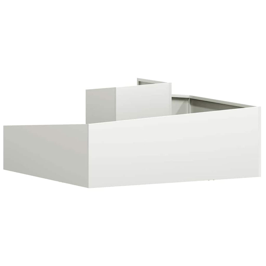 Tuin Bloempot Wit 100 x 100 x 50 cm Koudgewalst staal