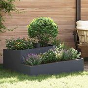 Bloempot 100x100x50 cm antraciet koudgewalst staal