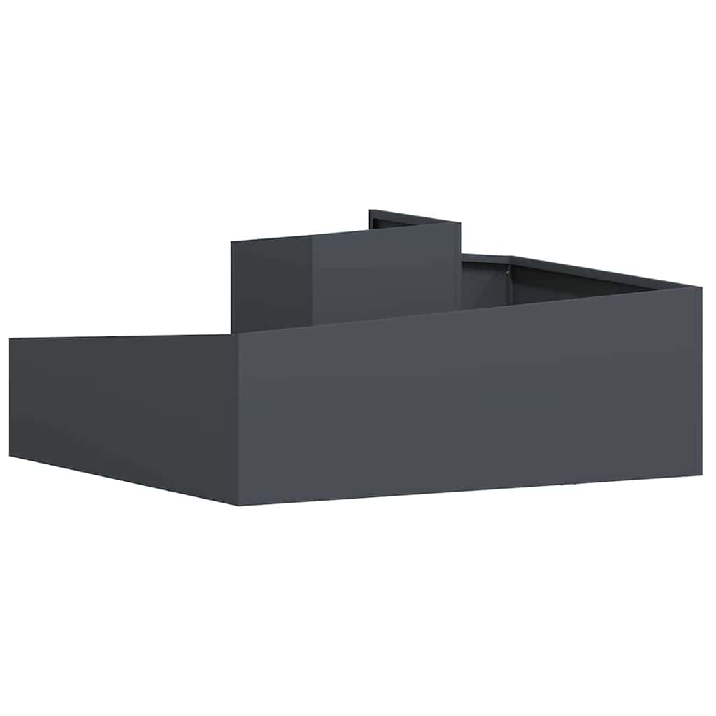 Tuin Bloempot Antraciet 100 x 100 x 50 cm Koudgewalst staal