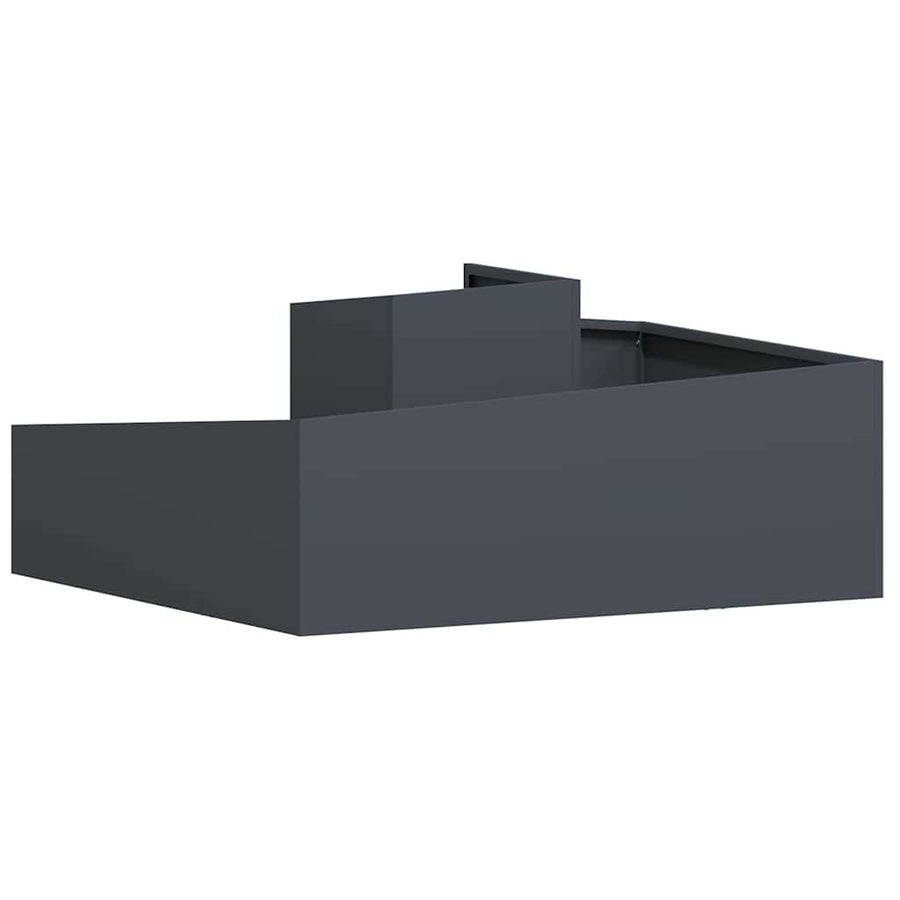 Tuin Bloempot Antraciet 100 x 100 x 50 cm Koudgewalst staal