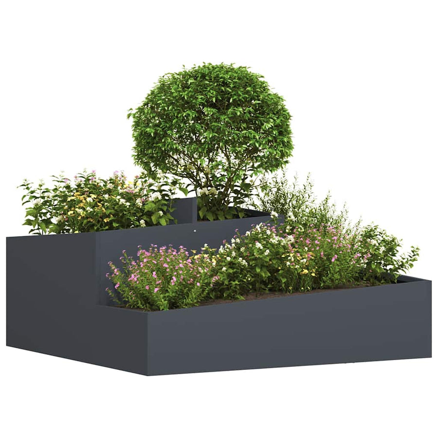 Tuin Bloempot Antraciet 100 x 100 x 50 cm Koudgewalst staal