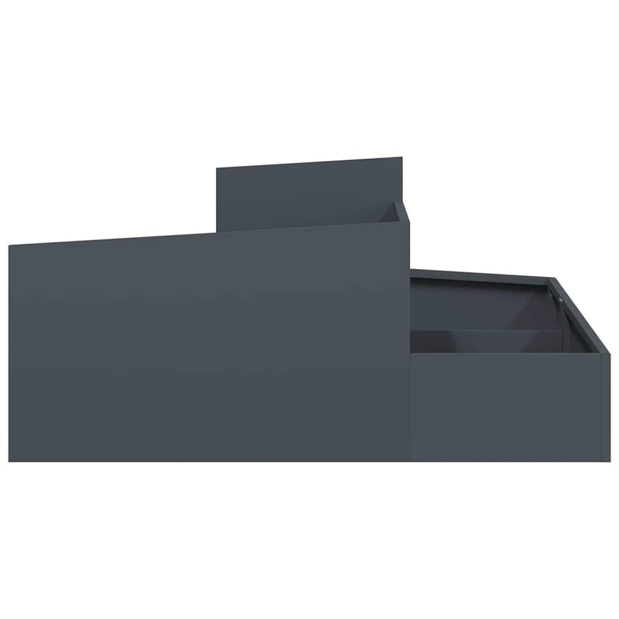 Tuin Bloempot Antraciet 100 x 100 x 50 cm Koudgewalst staal