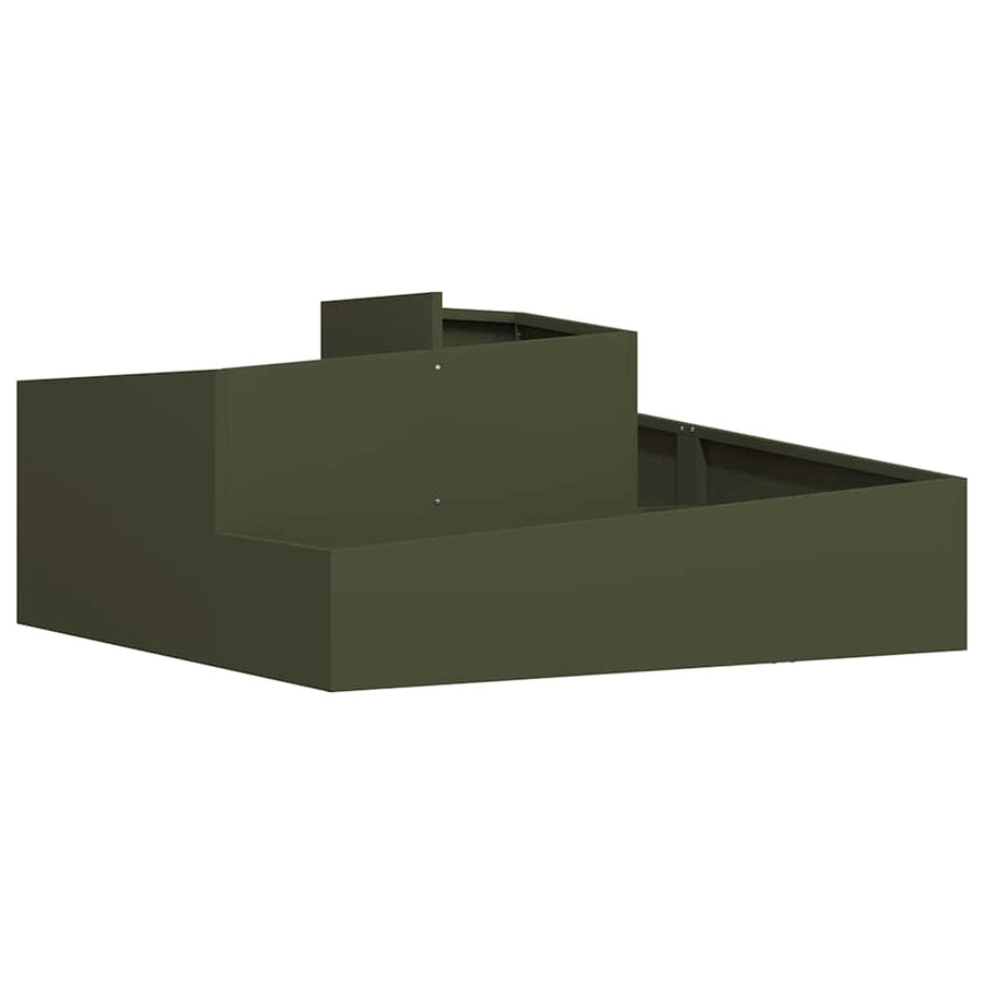 Tuin Bloempot Olijf Groen 100 x 100 x 50 cm Koudgewalst staal