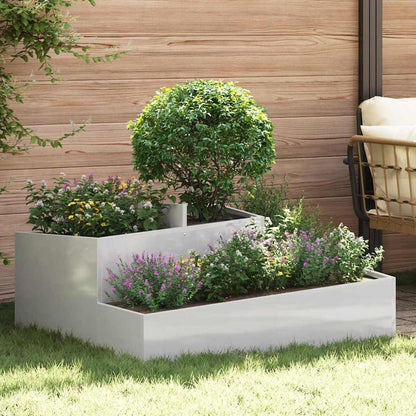 Tuin Bloempot Zilver 100 x 100 x 50 cm Roestvrij staal