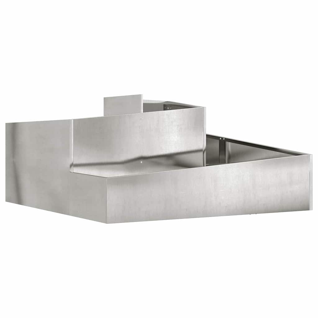 Tuin Bloempot Zilver 100 x 100 x 50 cm Roestvrij staal
