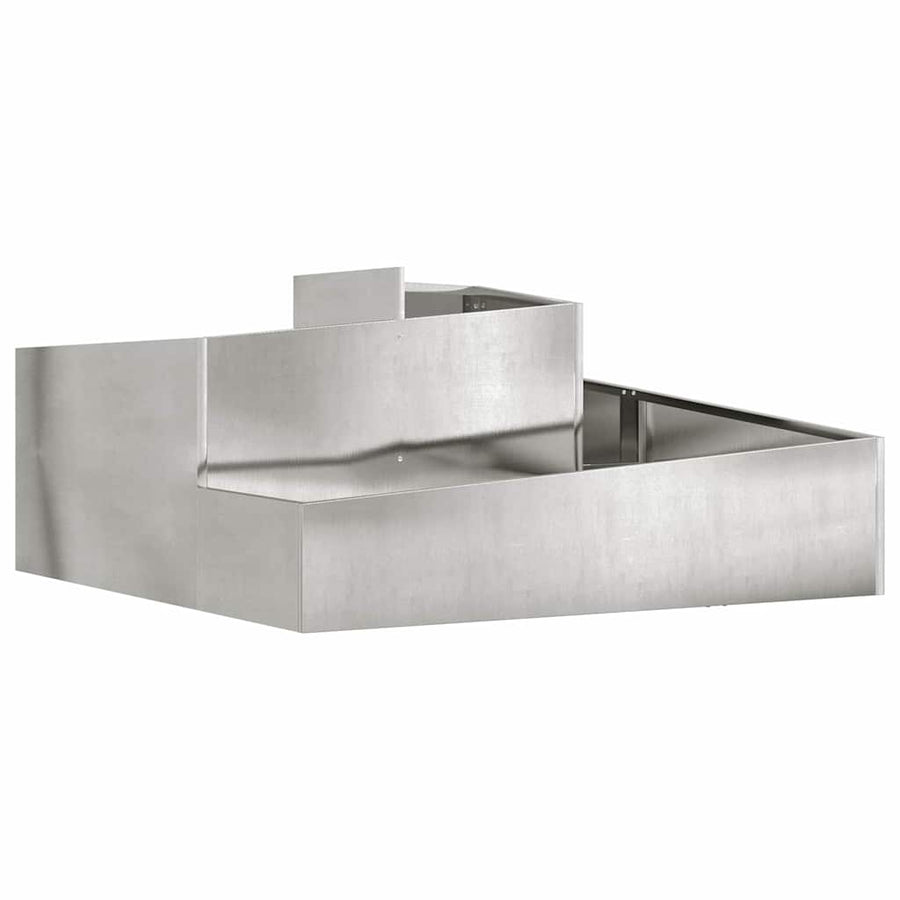 Tuin Bloempot Zilver 100 x 100 x 50 cm Roestvrij staal