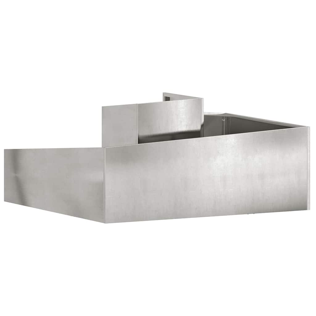 Tuin Bloempot Zilver 100 x 100 x 50 cm Roestvrij staal