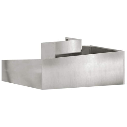 Tuin Bloempot Zilver 100 x 100 x 50 cm Roestvrij staal