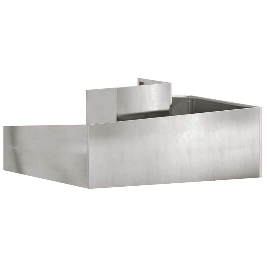 Tuin Bloempot Zilver 100 x 100 x 50 cm Roestvrij staal