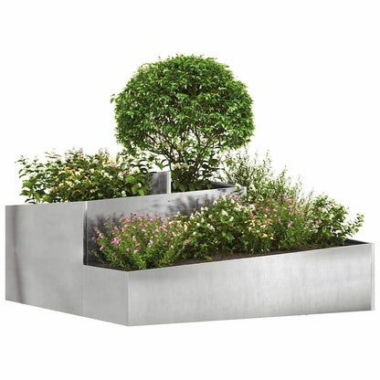 Tuin Bloempot Zilver 100 x 100 x 50 cm Roestvrij staal