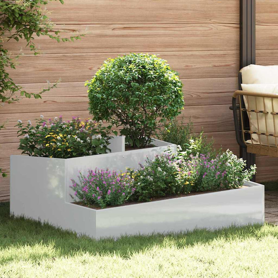Tuin Bloempot Zilver 100 x 100 x 50 cm Gegalvaniseerd staal