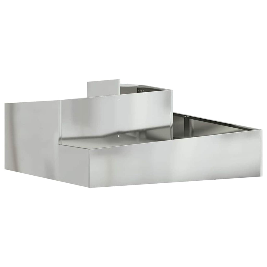 Tuin Bloempot Zilver 100 x 100 x 50 cm Gegalvaniseerd staal