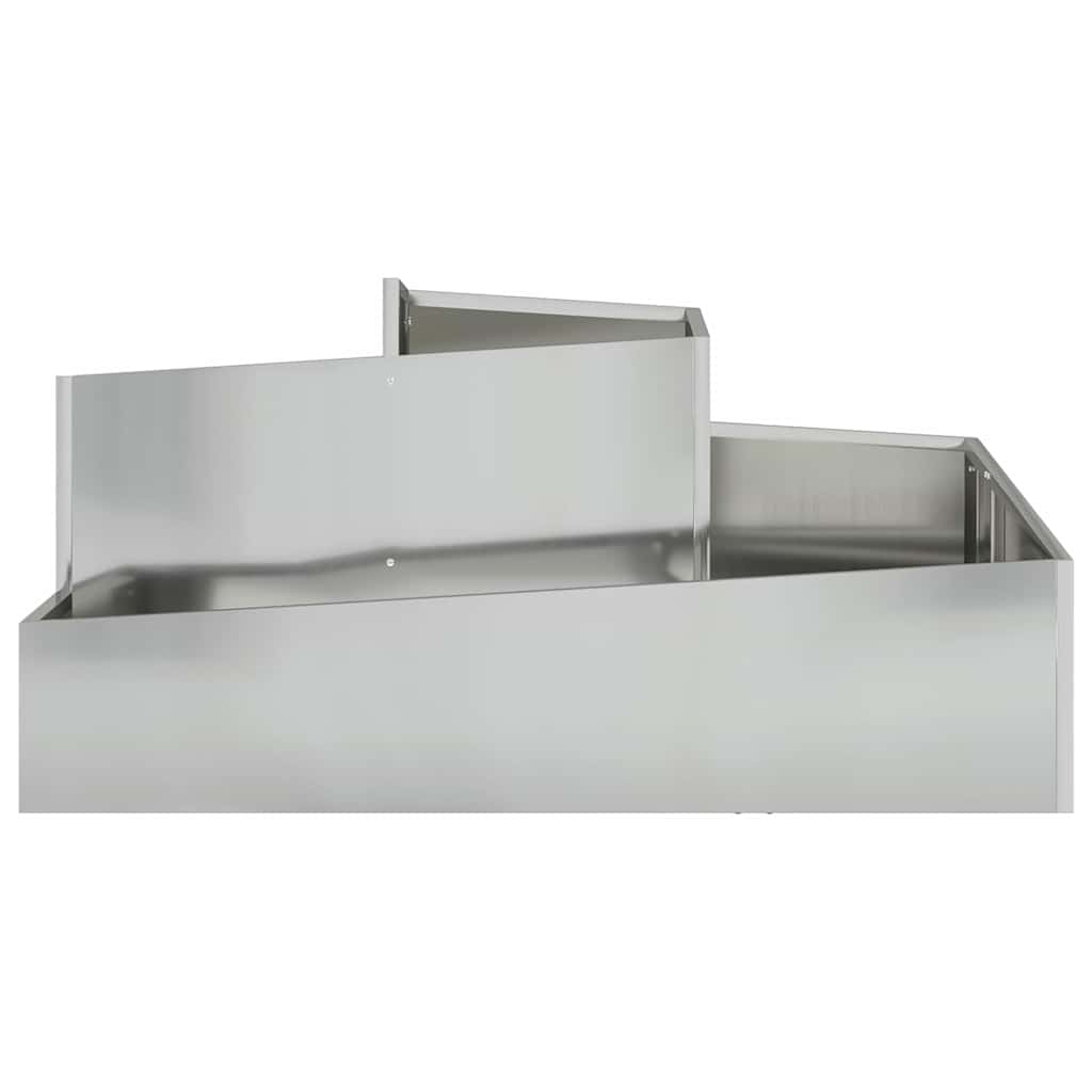 Tuin Bloempot Zilver 100 x 100 x 50 cm Gegalvaniseerd staal