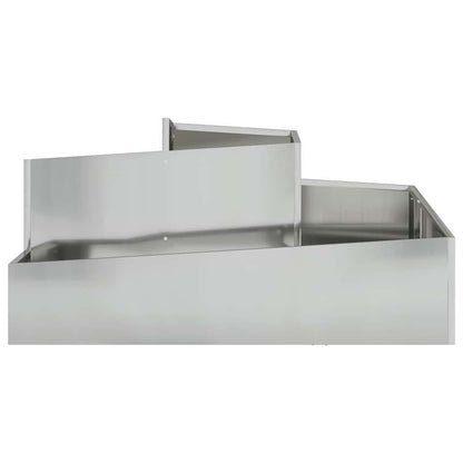 Tuin Bloempot Zilver 100 x 100 x 50 cm Gegalvaniseerd staal