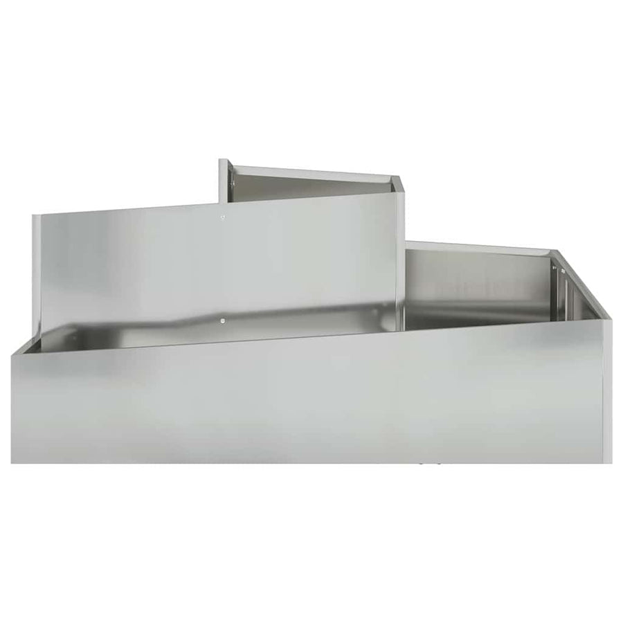 Tuin Bloempot Zilver 100 x 100 x 50 cm Gegalvaniseerd staal