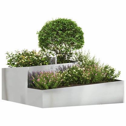 Tuin Bloempot Zilver 100 x 100 x 50 cm Gegalvaniseerd staal