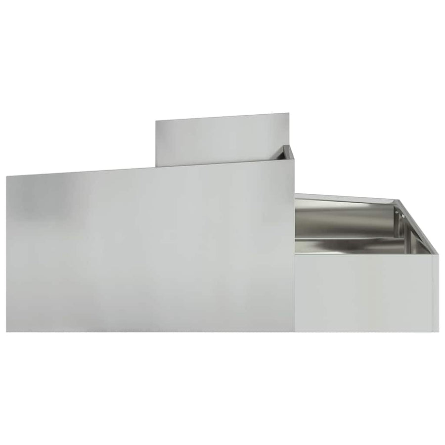 Tuin Bloempot Zilver 100 x 100 x 50 cm Gegalvaniseerd staal