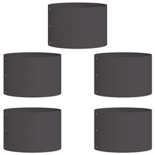 Plantenring 5 pcs Zwart 30 x 30 x 20 cm Koudgewalst staal