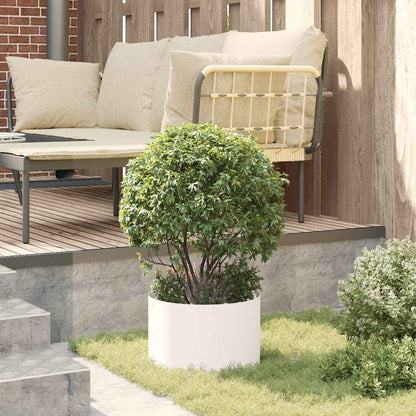 Plantenring Wit 30 x 30 x 20 cm Koudgewalst staal