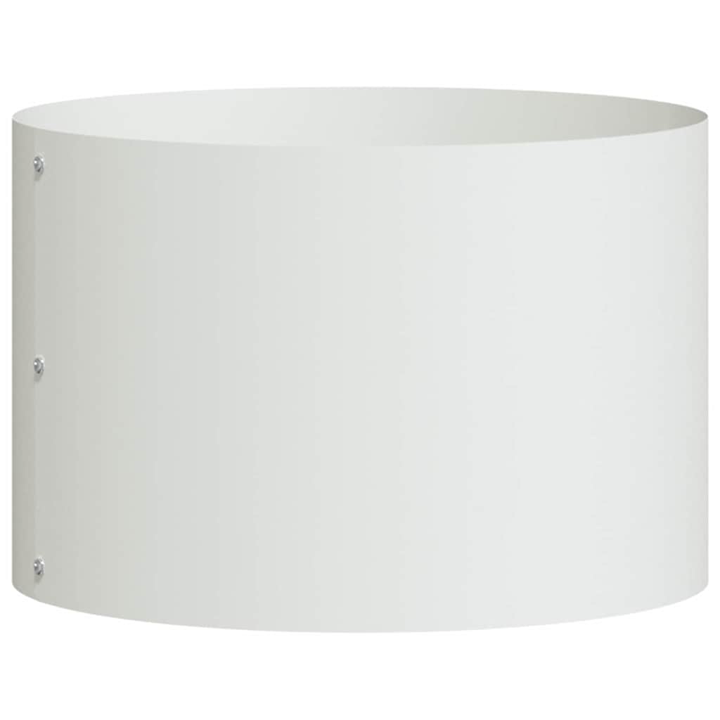 Plantenring Wit 30 x 30 x 20 cm Koudgewalst staal