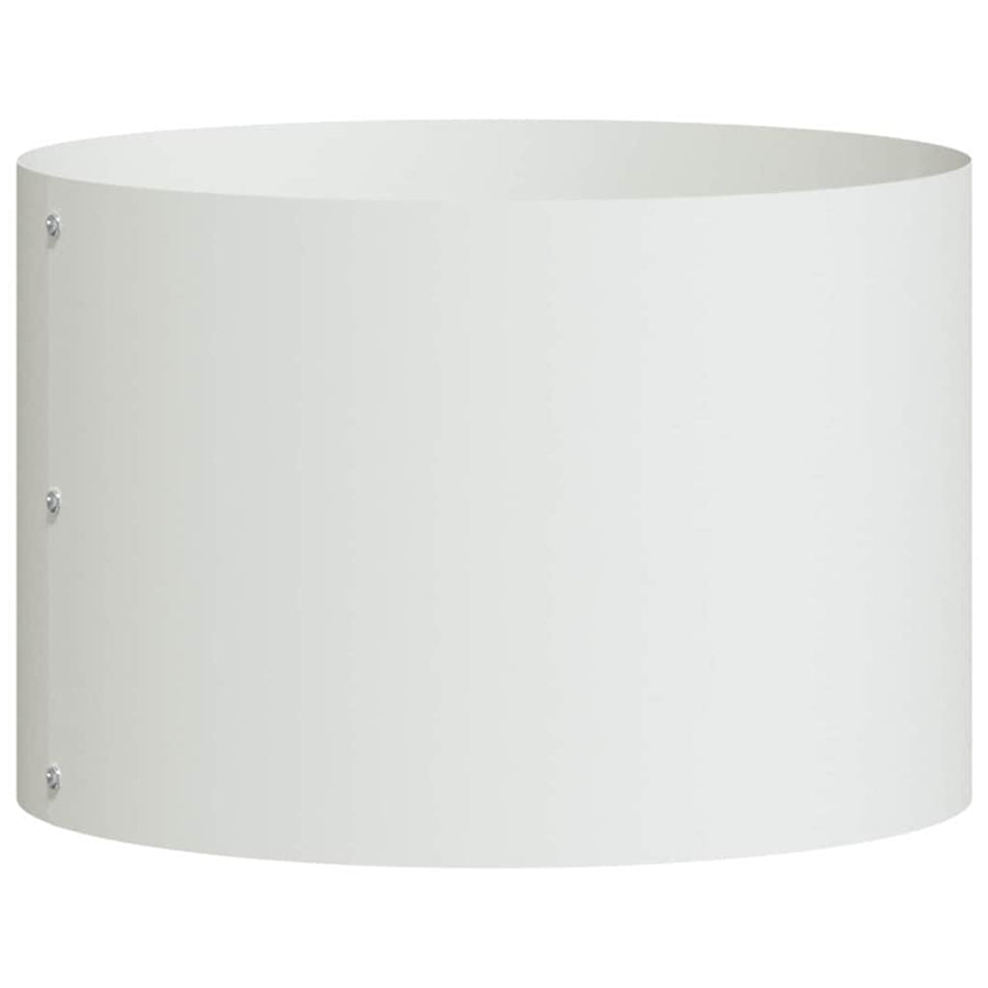 Plantenring Wit 30 x 30 x 20 cm Koudgewalst staal