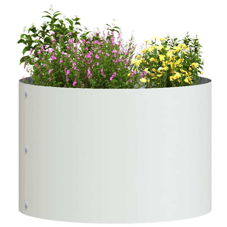 Plantenring Wit 30 x 30 x 20 cm Koudgewalst staal
