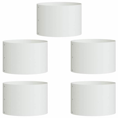 Plantenring 5 pcs Wit 30 x 30 x 20 cm Koudgewalst staal
