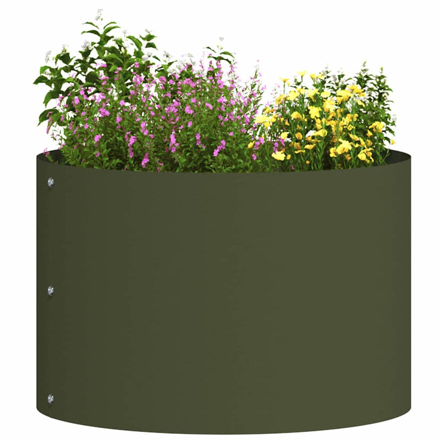 Plantenring Olijf Groen 30 x 30 x 20 cm Koudgewalst staal