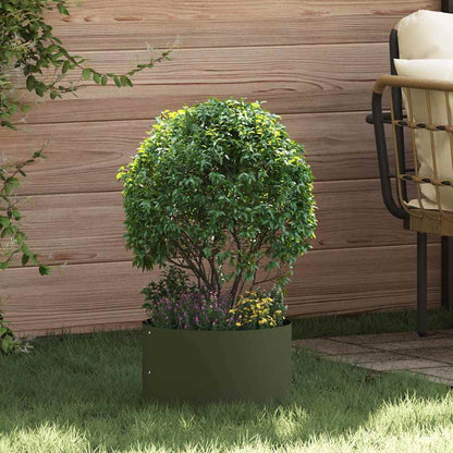 Plantenring 5 pcs Olijf Groen 30 x 30 x 20 cm Koudgewalst staal