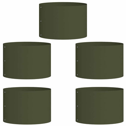 Plantenring 5 pcs Olijf Groen 30 x 30 x 20 cm Koudgewalst staal