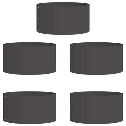 Plantenring 5 st Zwart 40 x 40 x 20 cm Koudgewalst staal