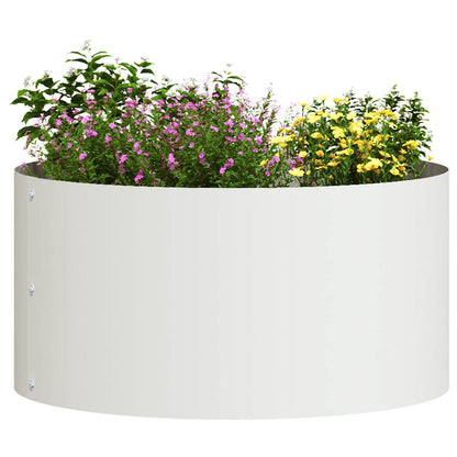 Plantenring Wit 40 x 40 x 20 cm Koudgewalst staal