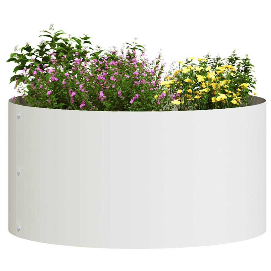 Plantenring 5 pcs Wit 40 x 40 x 20 cm Koudgewalst staal