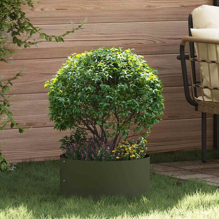 Plantenring Olijf Groen 40 x 40 x 20 cm Koudgewalst staal
