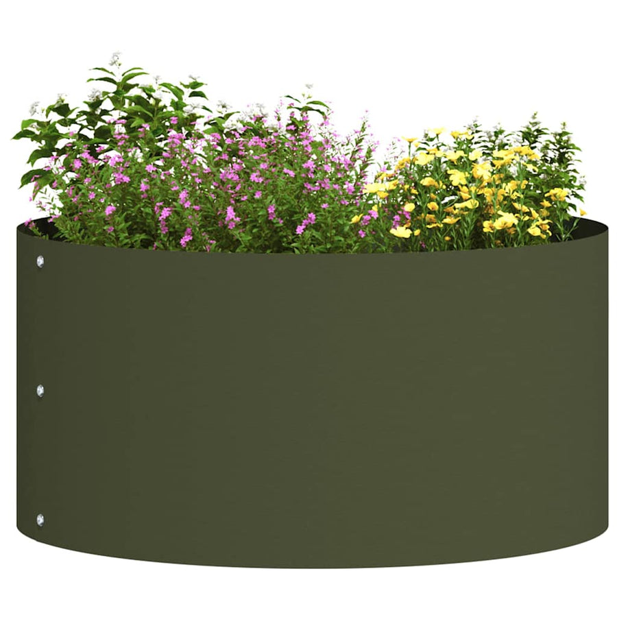 Plantenring Olijf Groen 40 x 40 x 20 cm Koudgewalst staal