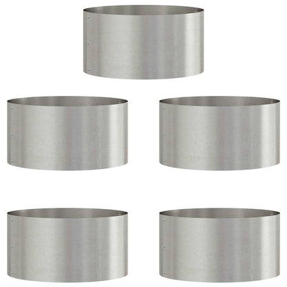 Plantenring 5 st Zilver 40 x 40 x 20 cm Roestvrij staal