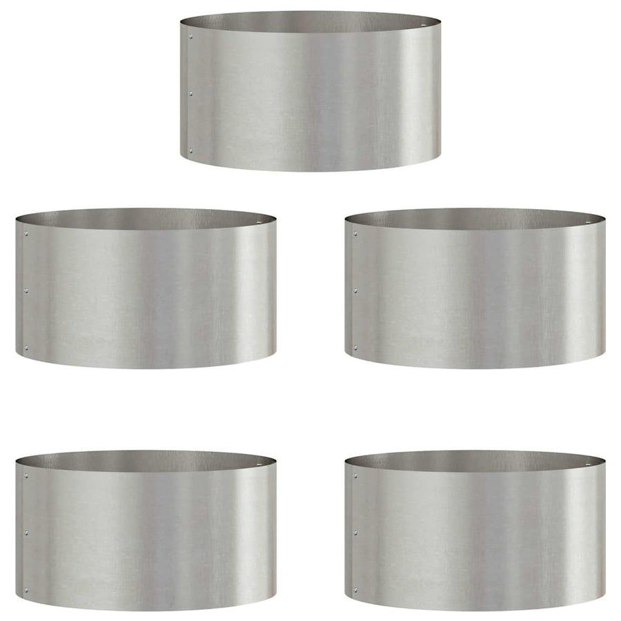 Plantenring 5 st Zilver 40 x 40 x 20 cm Roestvrij staal