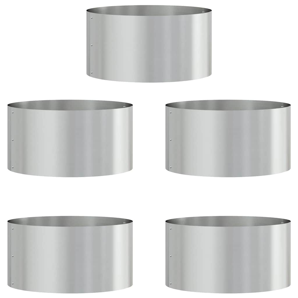 Plantenring 5 pcs Zilver 40 x 40 x 20 cm Gegalvaniseerd staal