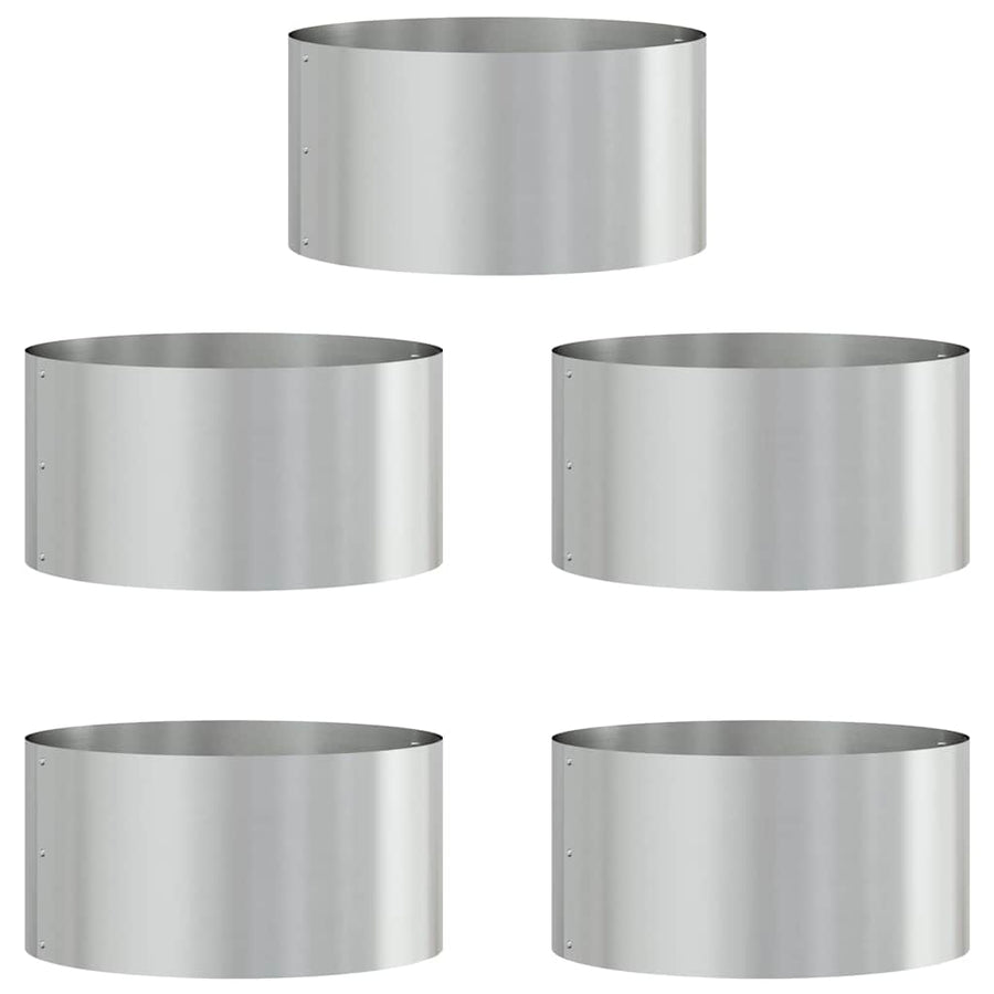 Plantenring 5 pcs Zilver 40 x 40 x 20 cm Gegalvaniseerd staal