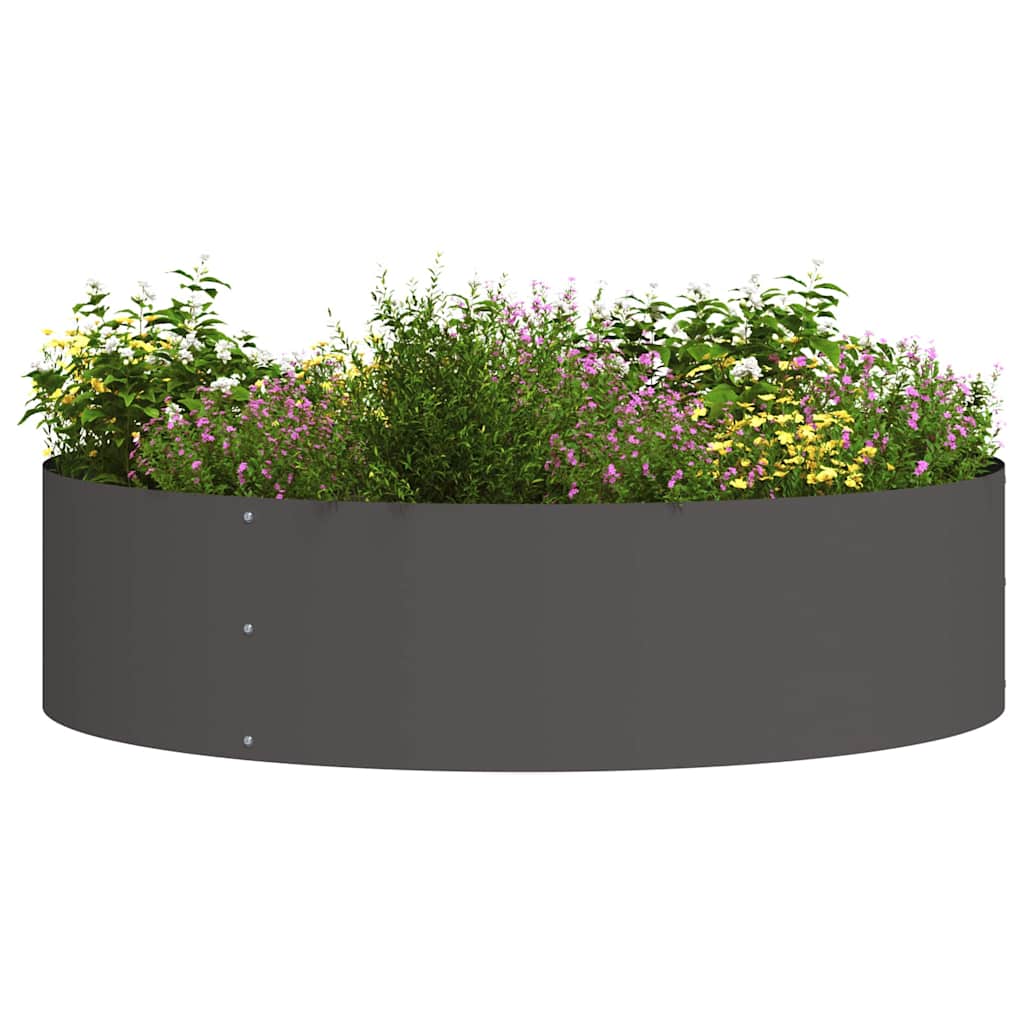 Tuin Bloempot Zwart 80 x 80 x 20 cm Koudgewalst staal