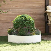 Plantenring 80x80x20 cm wit koudgewalst staal