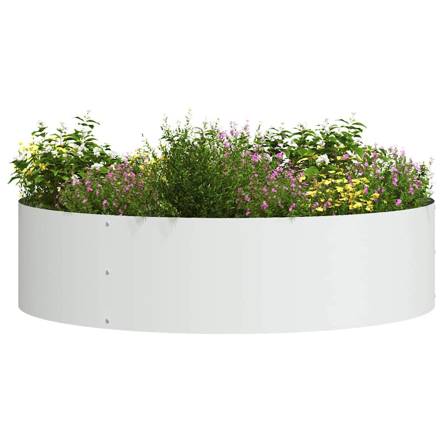 Plantenring Wit 80 x 80 x 20 cm Koudgewalst staal