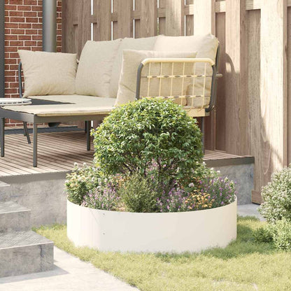 Plantenring 5 pcs Wit 80 x 80 x 20 cm Koudgewalst staal