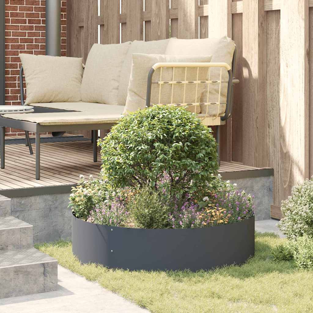 Tuin Bloempot Antraciet 80 x 80 x 20 cm Staal